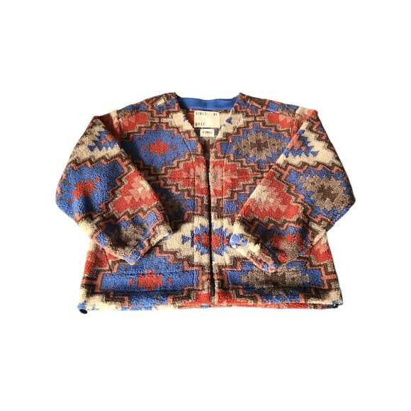 Girls of Dust Beach Jacket Teddy Fleece Ginseng Muticolor Size XS - Picture 3 of 8